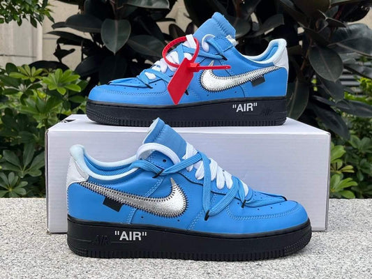 Nike Air Force 1 Low Off-White Metallic Black University Blue